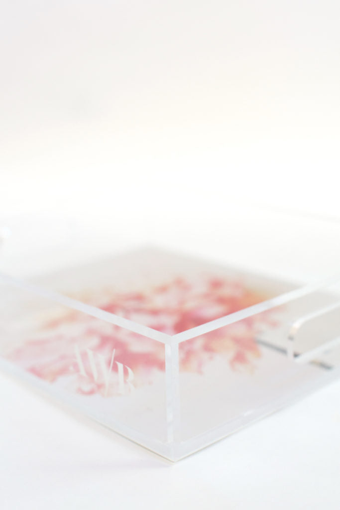 Never Forget Light Floral Tray - Ashley Woodson Bailey