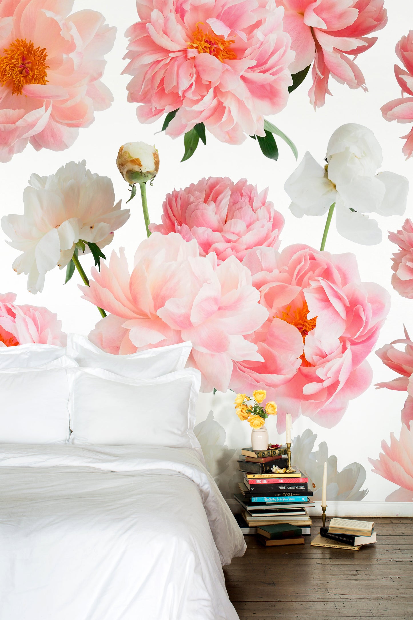 Ariella Pink Vibrant Floral Wallpaper - Ashley Woodson Bailey