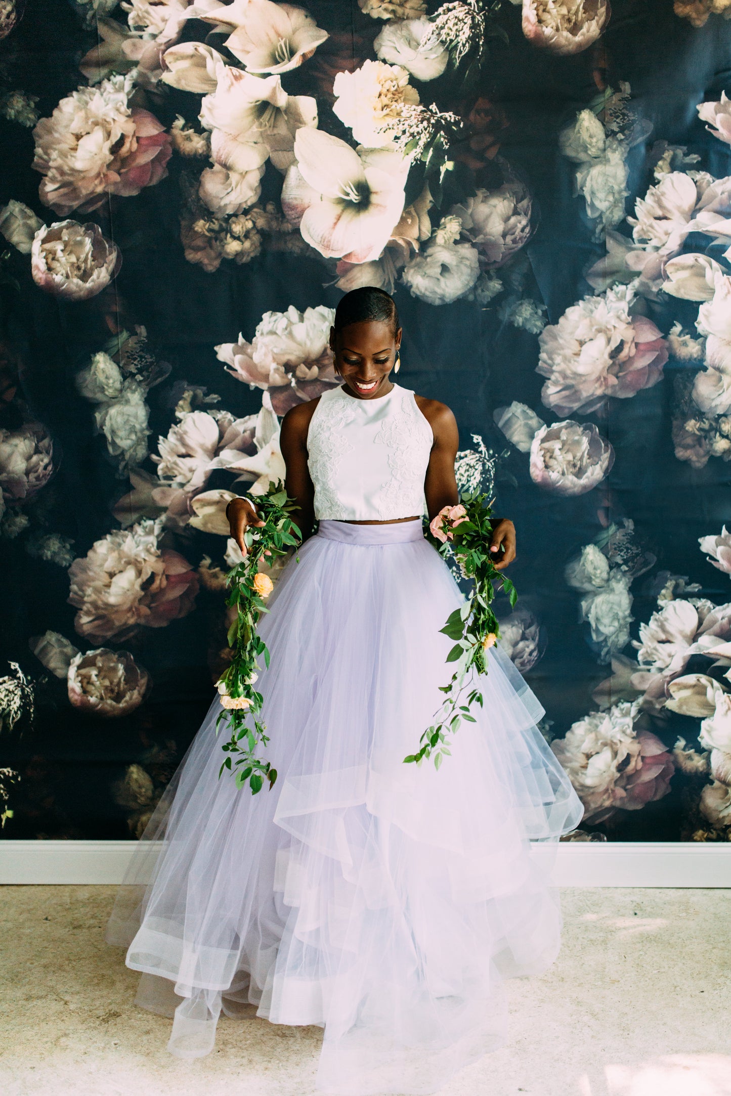 Dutch Love Dark Floral Wallpaper - Ashley Woodson Bailey