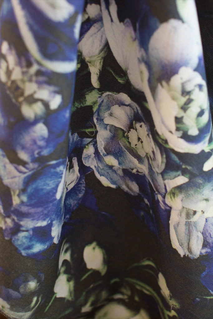 Storm Dark Floral Fabric - Ashley Woodson Bailey