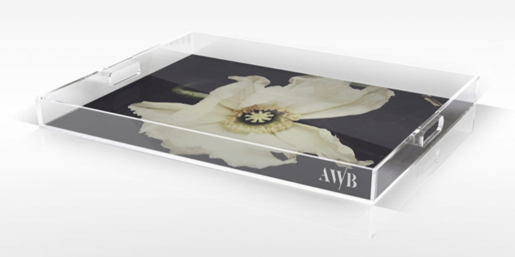 Rest Dark Floral Tray - Ashley Woodson Bailey