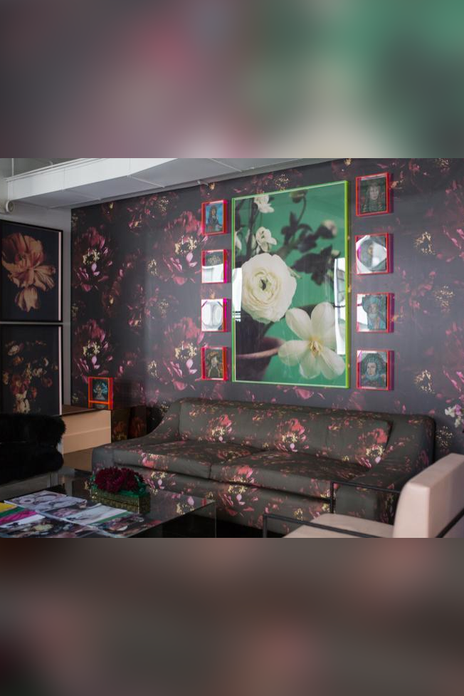 Centerfold Dark Floral Wallpaper - Ashley Woodson Bailey