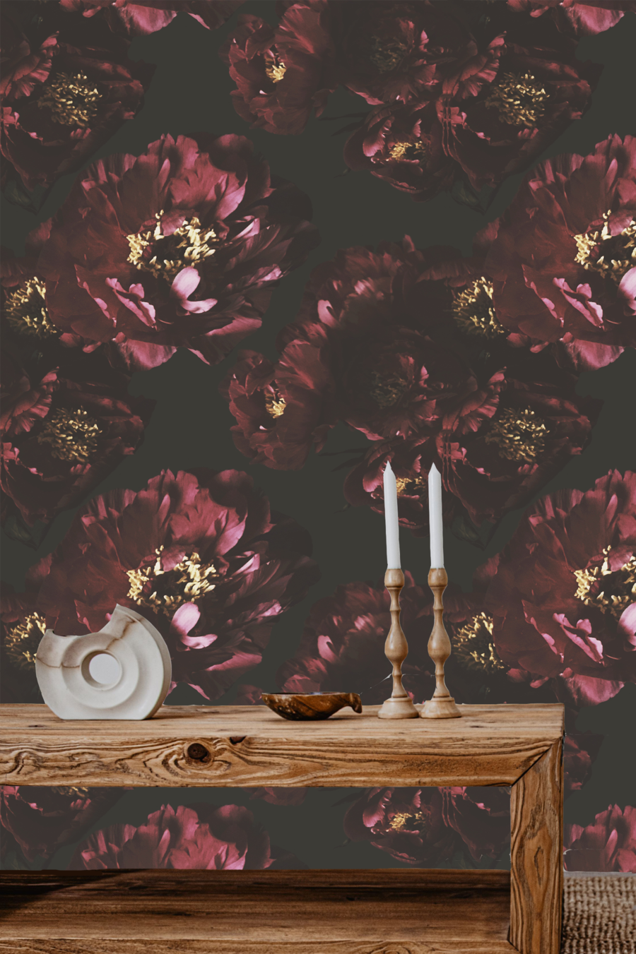 Centerfold Dark Floral Fabric - Ashley Woodson Bailey