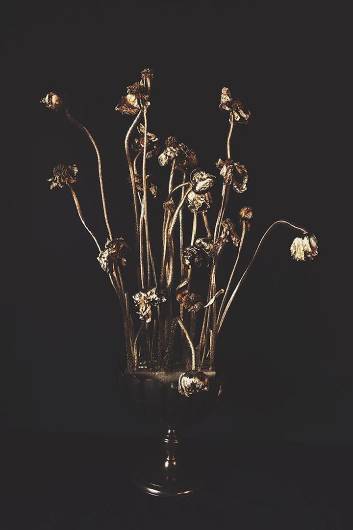 Flores de Oro Dark Floral Print - Ashley Woodson Bailey